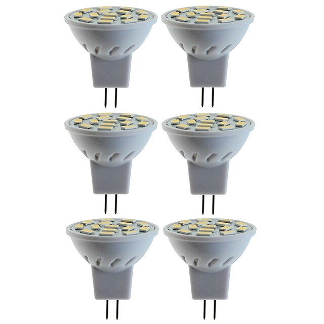  6pcs 5 W 80 W LED-spotpærer 260 lm MR11 MR11 15 LED perler SMD 5060 Dekorativ Varm hvit Kjølig hvit 12 V