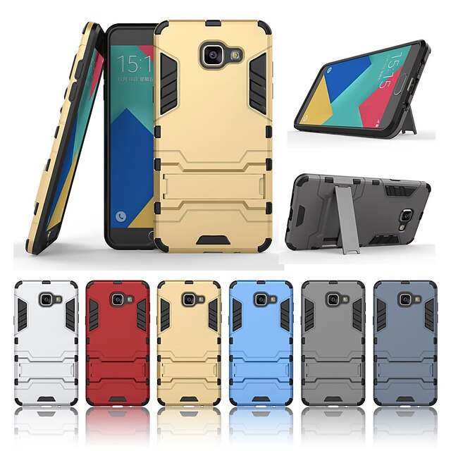  Case For Samsung Galaxy A5(2016) Shockproof / with Stand Back Cover Solid Colored Hard PC