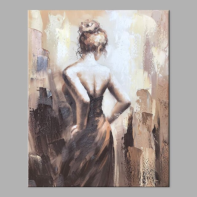  Oil Painting Hand Painted - Abstract People Classic Modern Rolled Canvas