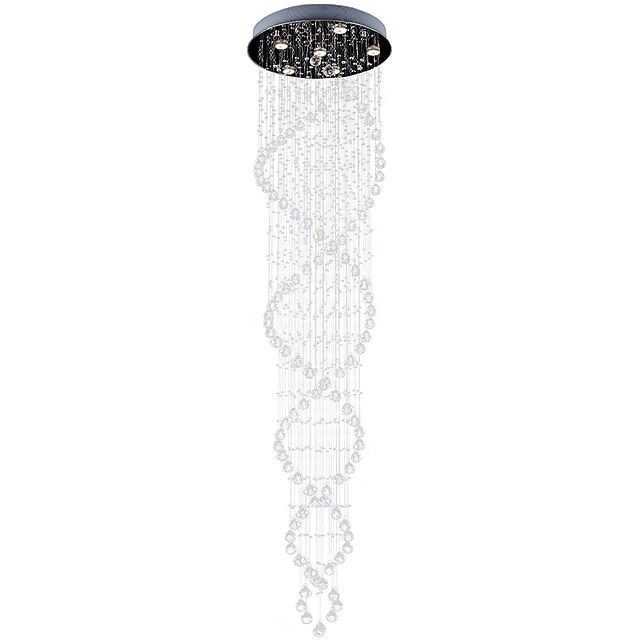  6-Light 55cm(21.65 Inch) Kristal / LED Plafond Lichten & hangers Metaal Galvanisch verzilveren Modern eigentijds 110-120V / 220-240V