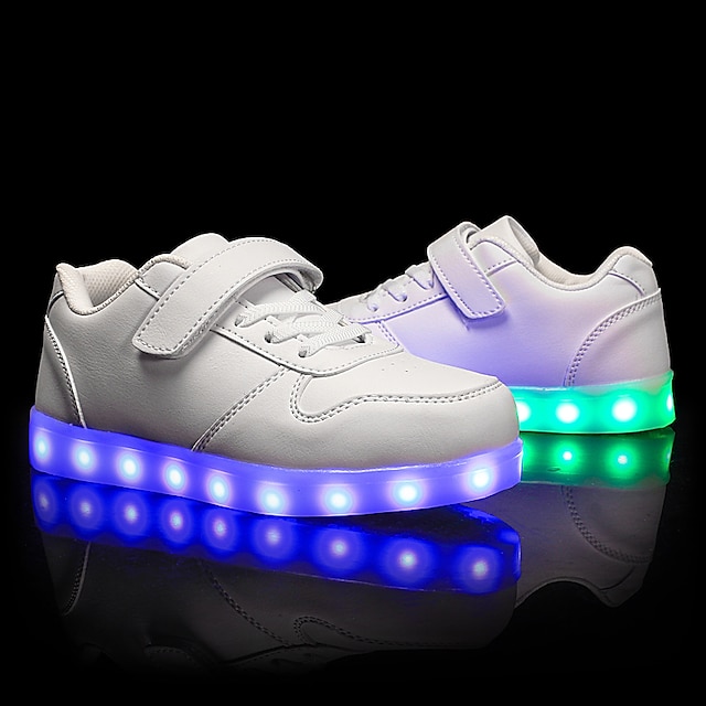  Dla chłopców Dla dziewczynek Adidasy LED Świecące buty Ładowanie USB PU Małe dzieci (4-7 lat) Wielkie dzieci (7 lat +) Obuwie sportowe Spacery LED Świecący Biały Czarny Czerwony Jesień Wiosna
