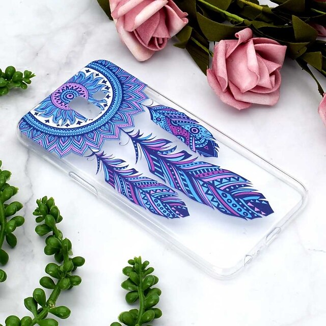  Case For Samsung Galaxy J6 / J6 Plus / J4 Transparent / Pattern Back Cover Dream Catcher Soft TPU