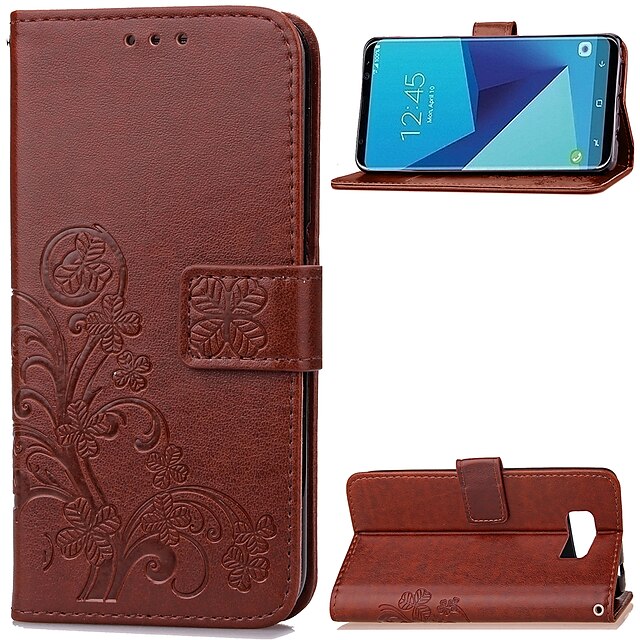  Case For Samsung Galaxy S8 Plus / S8 Wallet / Card Holder / with Stand Full Body Cases Solid Colored Soft PU Leather