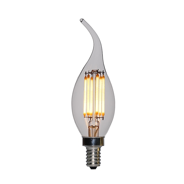  10 Stück 2 W LED Kerzen-Glühbirnen 120 lm E12 / E14 C35L 2 LED-Perlen Hochleistungs - LED Warmes Weiß 110-130 V 200-240 V / RoHs / FCC / VDE