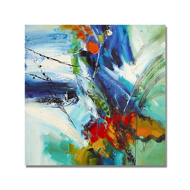  Oil Painting Hand Painted Square Abstract Modern Stretched Canvas