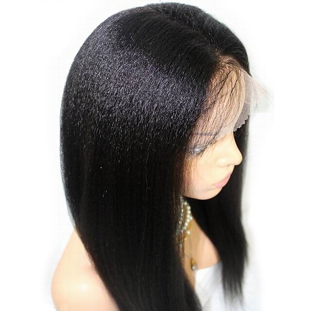 Remy Human Hair Full Lace Wig Layered Haircut style Brazilian Hair Yaki  Straight Black Wig 130% Density with Baby Hair Natural Hairline Unprocessed  100% Hand Tied Women's Long Human Hair Lace Wig 7063375 2023 – $