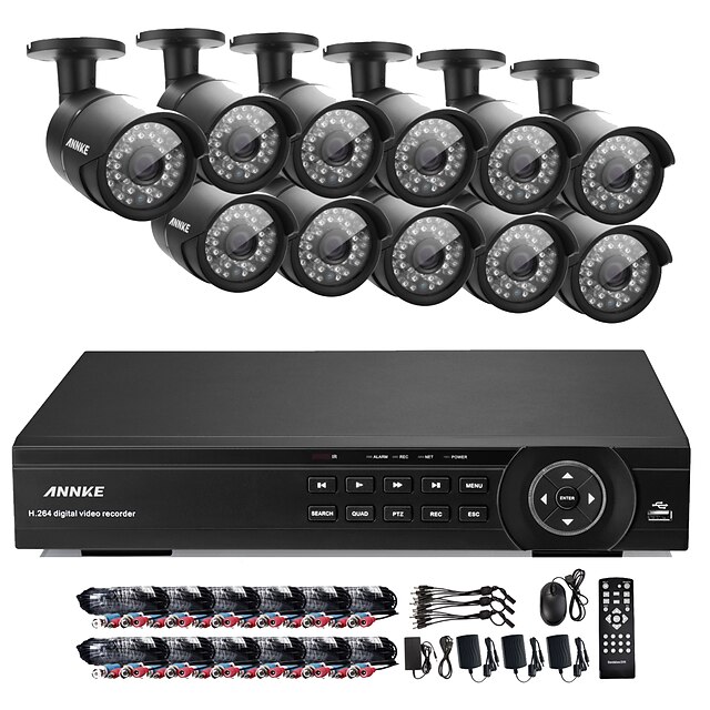  Annke® 16CH 1080P DVR CCTV Outdoor IR Home Security System with 2TB Hard Drive