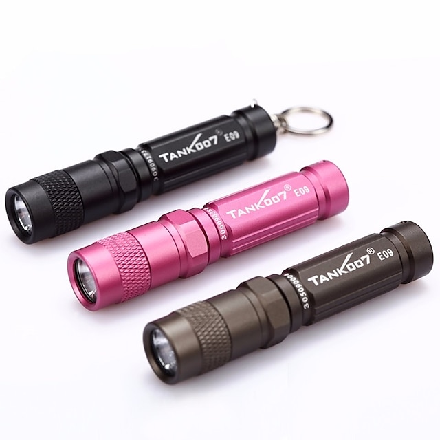  Tank007 E09 LED Flashlights / Torch Key Chain Flashlights Waterproof 120 lm LED LED 1 Emitters 3 Mode Waterproof Portable Professional Lovely Travel Size Camping / Hiking / Caving Everyday Use White