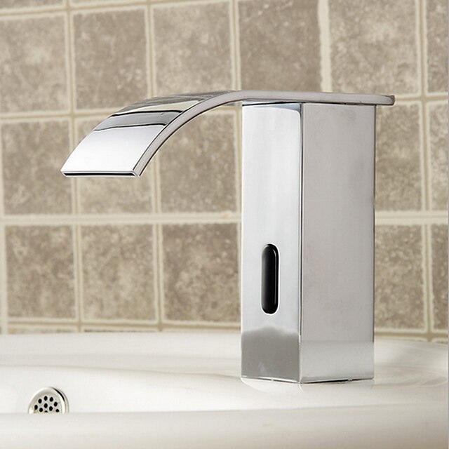  Bathroom Sink Faucet - Sensor Electroplated Other Hands free One HoleBath Taps / Brass