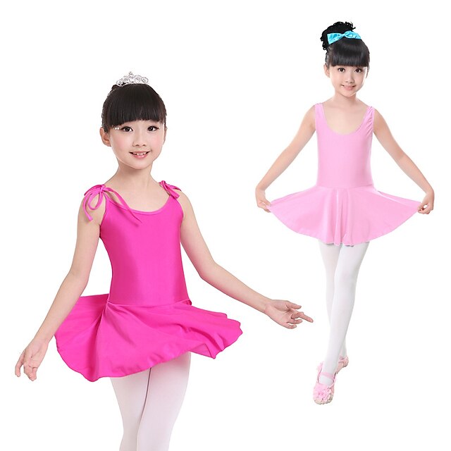  Μπαλέτο Φορέματα Κοριτσίστικα Εκπαίδευση / Επίδοση Ελαστίνη / Λίκρα Εφαρμοστό Αμάνικο Φόρεμα