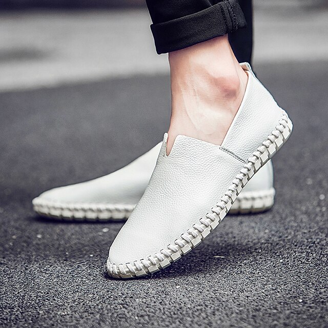Mocassins Homme Asifn En Cuir Synthétique - Slip-on Confortable, Semelle Antidérapante - Pour Ville, Vacances, Bureau