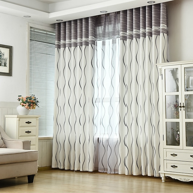  skräddarsydda energibesparande gardiner draperar två paneler för sovrummet