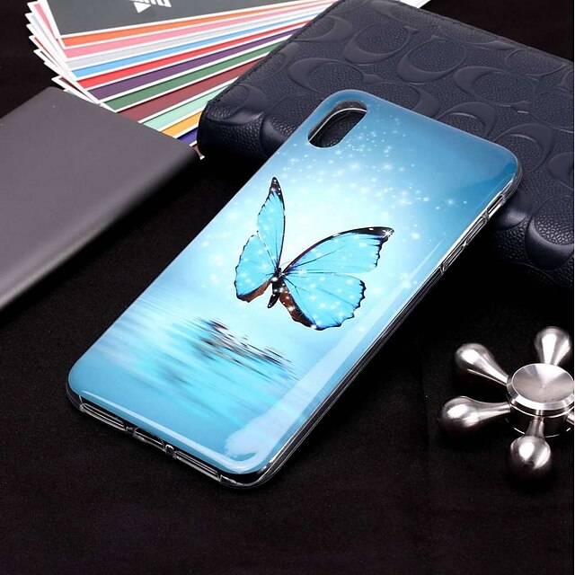  Case For Apple iPhone XS / iPhone XR / iPhone XS Max Glow in the Dark / Pattern Back Cover Butterfly Soft TPU