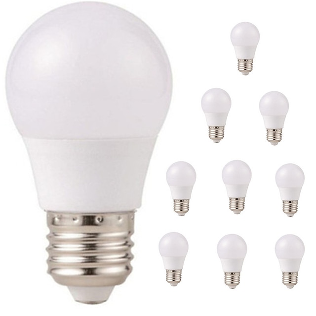  10 stuks 3 W LED-bollampen 350 lm E26 / E27 G45 6 LED-kralen SMD 2835 Waterbestendig Decoratief Warm wit Koel wit 220-240 V / RoHs