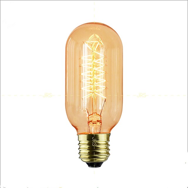  1pç 40 W E26 / E27 / E27 T45 2300 k Incandescente Vintage Edison Light Bulb 220 V / 220-240 V
