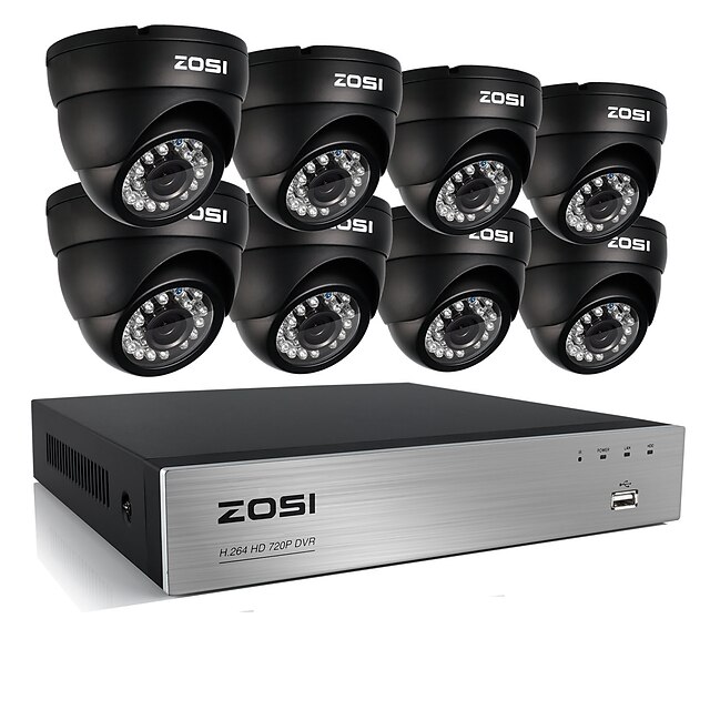  zosi® 8ch 720p hdmi cctv system video recorder 1tb 4pcs 720p home camera de segurança a prova de água kits de vigilância