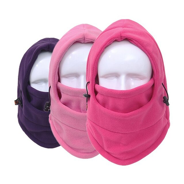  Pollution Protection Mask Solid Color Thermal Warm Windproof Fleece Lining Moisture Wicking Soft Bike / Cycling Violet Dark Pink Black Fleece Polyester Winter for Men's Women's Adults' Outdoor