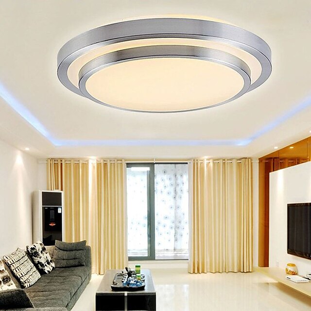  27 cm LED Ceiling Light Flush Mount Lights Round Double Layer PVC Acrylic Electroplated 90-240V 110-120V 220-240V / CE Certified