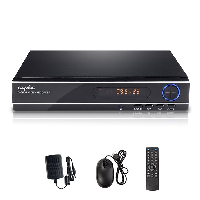  SANNCE® 8CH 1080N DVR Multi-mode input w/ eCloud HDMI 1080P/VGA/BNC Output-Real Time Remote View,QR code scan P2P