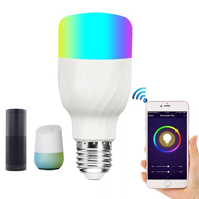  Smart WiFi Smart Bulb RGBW Dimmable LED Bulb Compatible with Alexa / Google Homepage
