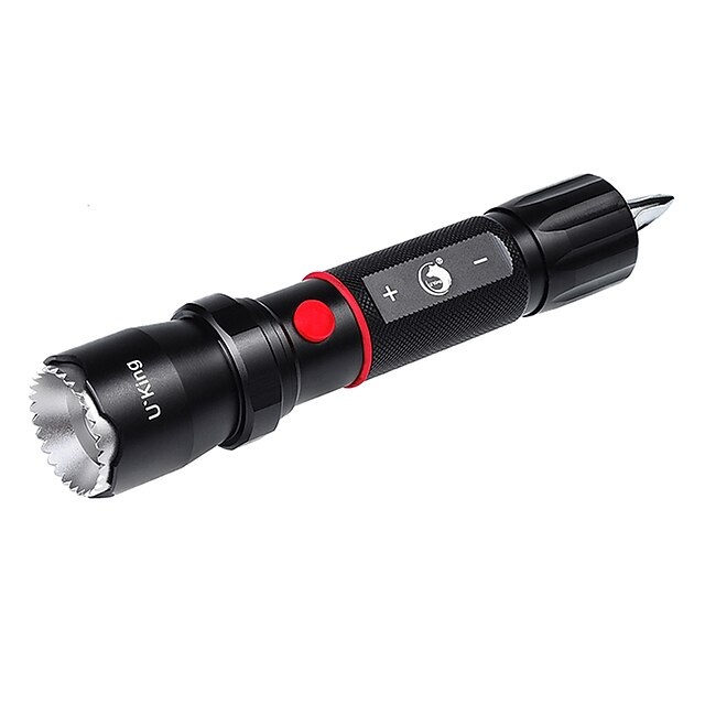  U'King ZQ-X984 LED Taschenlampen Wiederaufladbar 1000LM LED LED 1 Sender 5 Beleuchtungsmodus Zoomable- Wiederaufladbar einstellbarer Fokus Abblendbar Schlag-Fassung Einfach zu tragen Camping