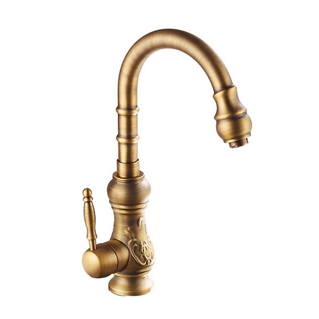  Kitchen faucet - Single Handle One Hole Electroplated Standard Spout / Tall / ­High Arc Ordinary Kitchen Taps