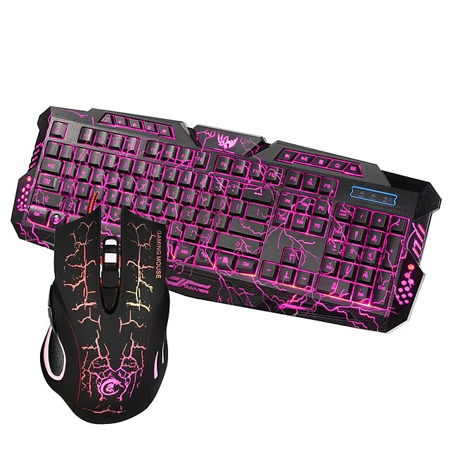 Litbest J10 Usb Kablet Mus Tastaturkombinasjon Sott 3d Tegneseriefigur Kul Gaming Tastatur Selvlysende Gaming Mus Kontor Mus 5500 Dpi 7080174 2021 32 99