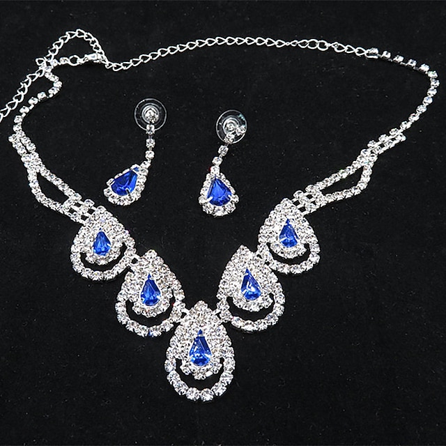 1 set Jewelry Set Drop Earrings For Women's Sapphire Crystal Citrine ...