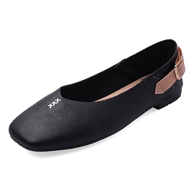  Per donna Mocassini e Slip-Ons Piatto Punta tonda PU Casual Primavera Tessuto almond / Nero / Beige / Quotidiano