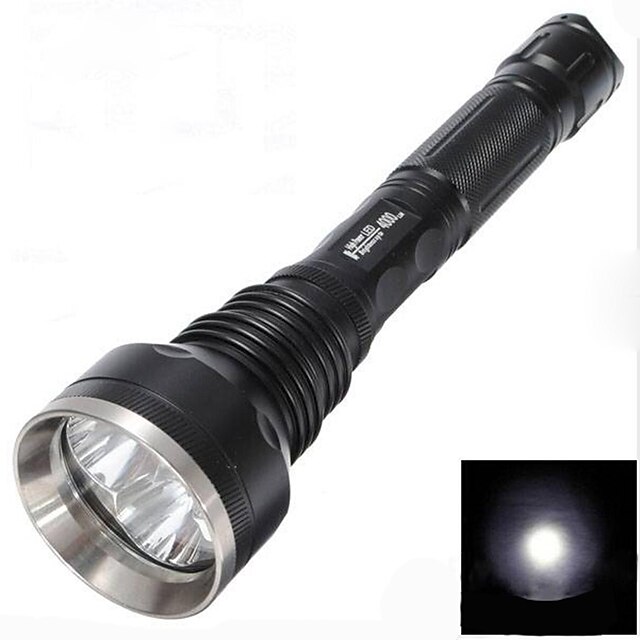  LED Flashlights / Torch Waterproof 3000 lm LED LED 3 Emitters 5 Mode Waterproof Impact Resistant Nonslip grip Camping / Hiking / Caving Everyday Use Police / Military / Aluminum Alloy