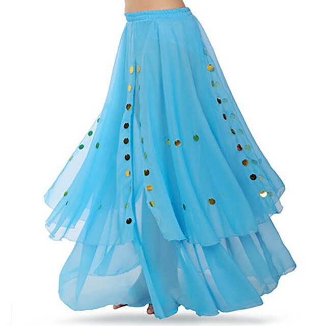  Belly Dance Skirts Paillette Women's Training Performance Natural Polyester