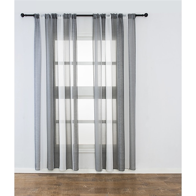  Modern Sheer One Panel Window Treatment Bedroom   Curtains