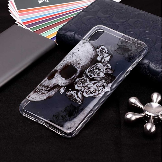  Case For Apple iPhone XR / iPhone XS / iPhone XS Max Transparent / Pattern Back Cover Skull Soft TPU