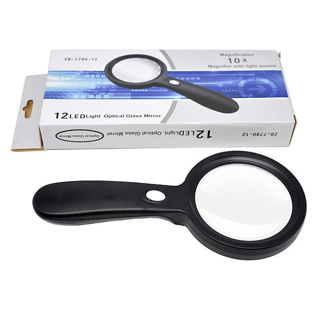  BSK-012 Hand Held Magnifying Glass 10X For Office and Teaching