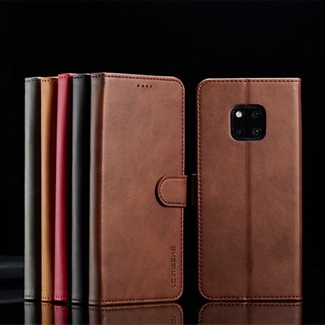  Case For Huawei Huawei Mate 20 lite / Huawei Mate 20 pro / Huawei Mate 20 Wallet / Card Holder / Flip Full Body Cases Solid Colored Hard PU Leather