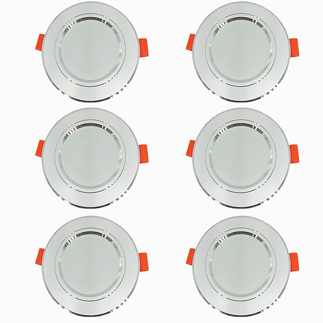  6pcs 5 W 360 lm 10 LED Beads Easy Install Recessed LED Downlights Warm White Cold White 220-240 V Ceiling Home / Office Living Room / Dining Room