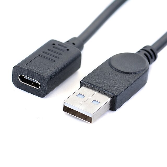  YONGWEI USB2.0 A Connect Cable / Extension Cable, USB2.0 A to USB 2.0 Type C Connect Cable / Extension Cable Male - Female tinned copper 0.3m(1Ft)