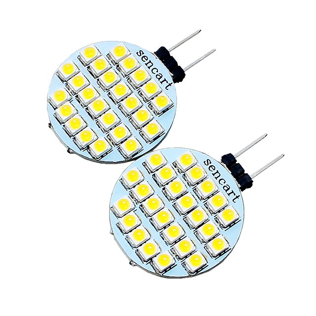  2pcs 2 W LED betűzős izzók 200 lm G4 T 24 LED gyöngyök SMD 3528 Dekoratív Meleg fehér Hideg fehér 12 V / 2 db. / RoHs