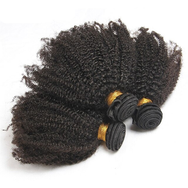  3 pacchetti Brasiliano Afro Kinky capelli naturali Remy Extension di capelli umani 10-28 pollice Naturale Tessiture capelli umani Migliore qualità Nuovo arrivo vendita calda Estensioni dei capelli
