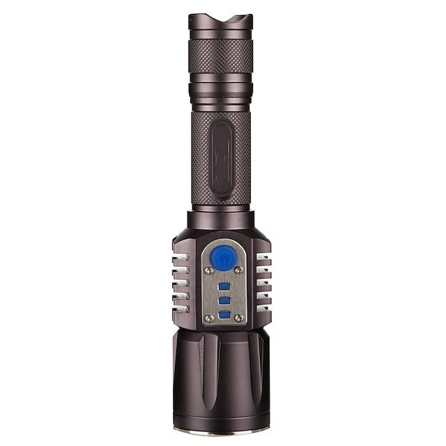  LED Flashlights / Torch Tactical Waterproof 1198 lm LED 1 Emitters 5 Mode with Battery Tactical Waterproof Rechargeable Impact Resistant Nonslip grip Camping / Hiking / Caving Police / Military