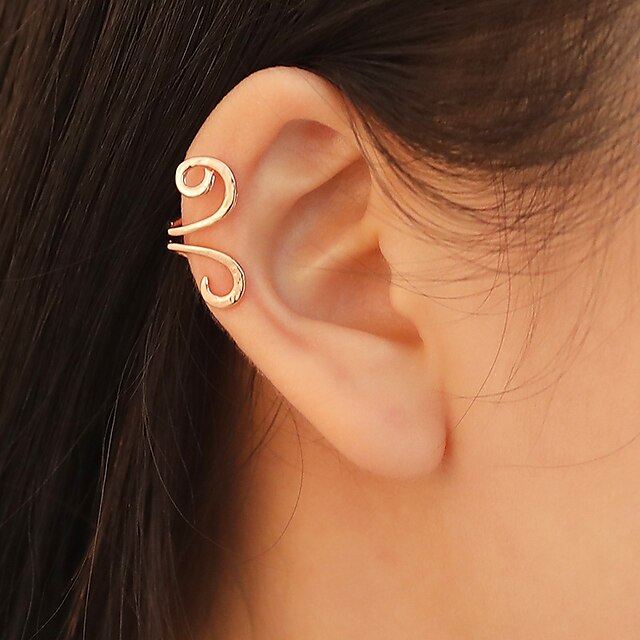  Women's Ear Cuff Helix Earrings Classic Simple Fashion Earrings Jewelry Black / Gold / Silver For Daily Work 1pc