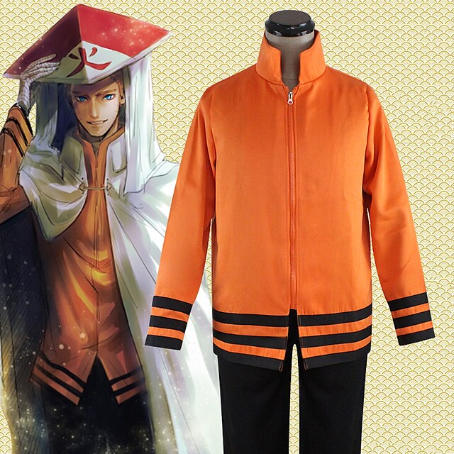  Inspired by Naruto Hokage Naruto Uzumaki Boruto Anime Cosplay Costumes Japanese Top Long Sleeve Top For Men's Women's Boys