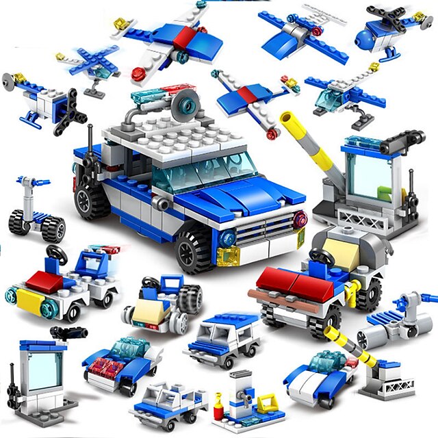 Stavební bloky Vzdělávací hračka Stavební sada hračky 16 pcs Policie kompatibilní PP+ABS Legoing Ruční výroba Interakce rodič-dítě Vše Chlapecké Dívčí Hračky Dárek / Dětské