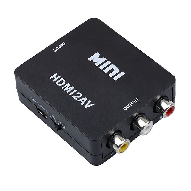  LITBest HDMI 1.4 Converter, HDMI 1.4 to 3RCA Converter Female - Male 1080P Gold-plated copper Normal(20 to 79cm) 5.0 Gbps