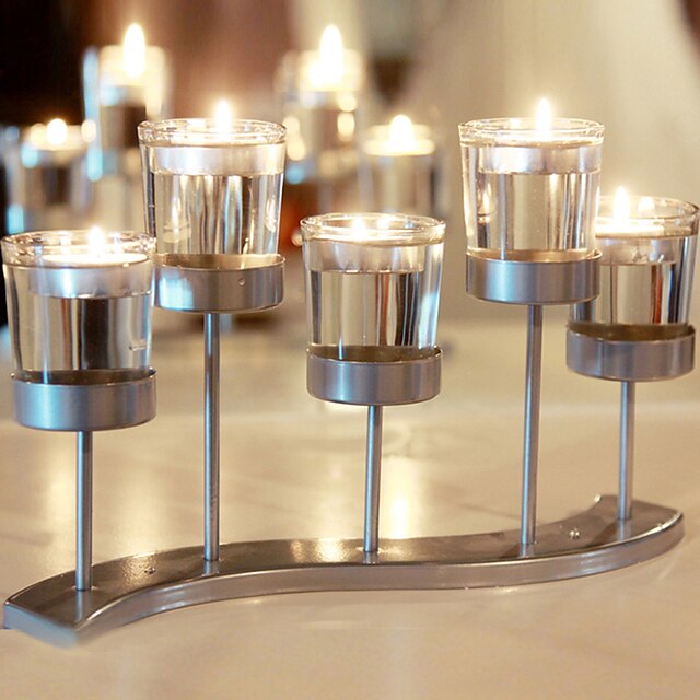  Moderne zeitgenössische / Simple Style Glas / Eisen Kerzenhalters Neuheit / Geburtstag / Kerzenhalter 1pc, Kerze / Kerzenhalter