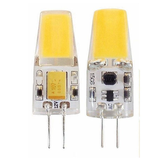  1pc 3 W LED-lamper med G-sokkel 450 lm G4 T 1 LED perler COB Vanntett Mulighet for demping Varm hvit Kjølig hvit 12-24 V