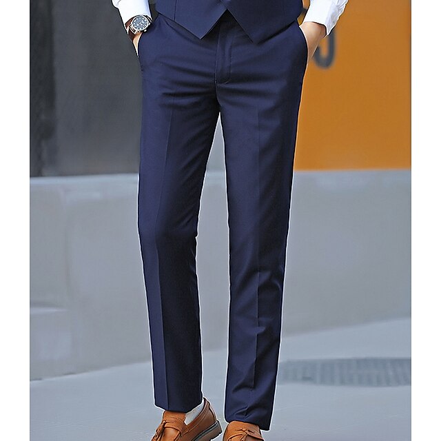 Men's Basic Dress Pants Full Length 