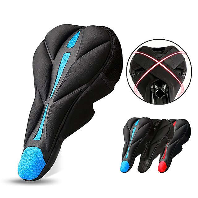  CoolChange Bike Seat Saddle Cover / Cushion Extra Wide / Extra Large Comfort Thick Nylon Cycling Road Bike Mountain Bike MTB Black Red Blue