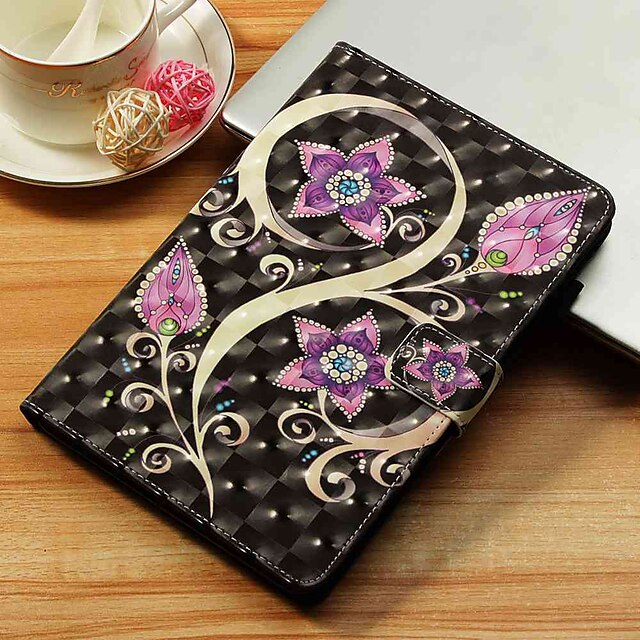  Case For Apple iPad Mini 3/2/1 / iPad Mini 4 / iPad Mini 5 Wallet / Card Holder / with Stand Full Body Cases Flower Hard PU Leather