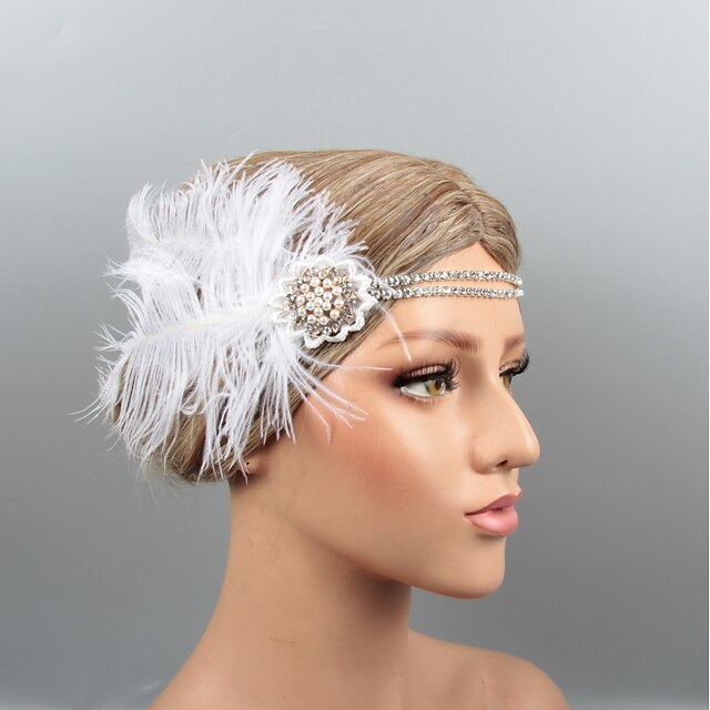  Vintage 1920s Gatsby Sulat hikinauhat / Headpiece kanssa Kristalleilla / Sulilla 1 kpl Häät / Juhlat Päähine